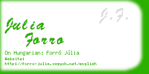 julia forro business card