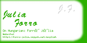 julia forro business card